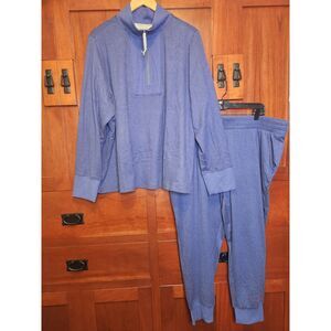 Peace Love World Periwinkle Lounge Pajama Set Top Size 2XL Bottom XLP NWoT